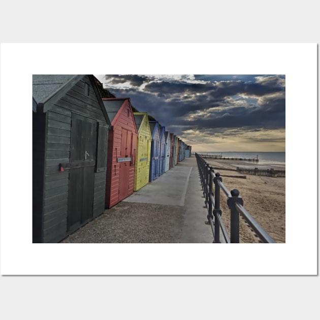 Mundesley Beach Huts Wall Art by avrilharris